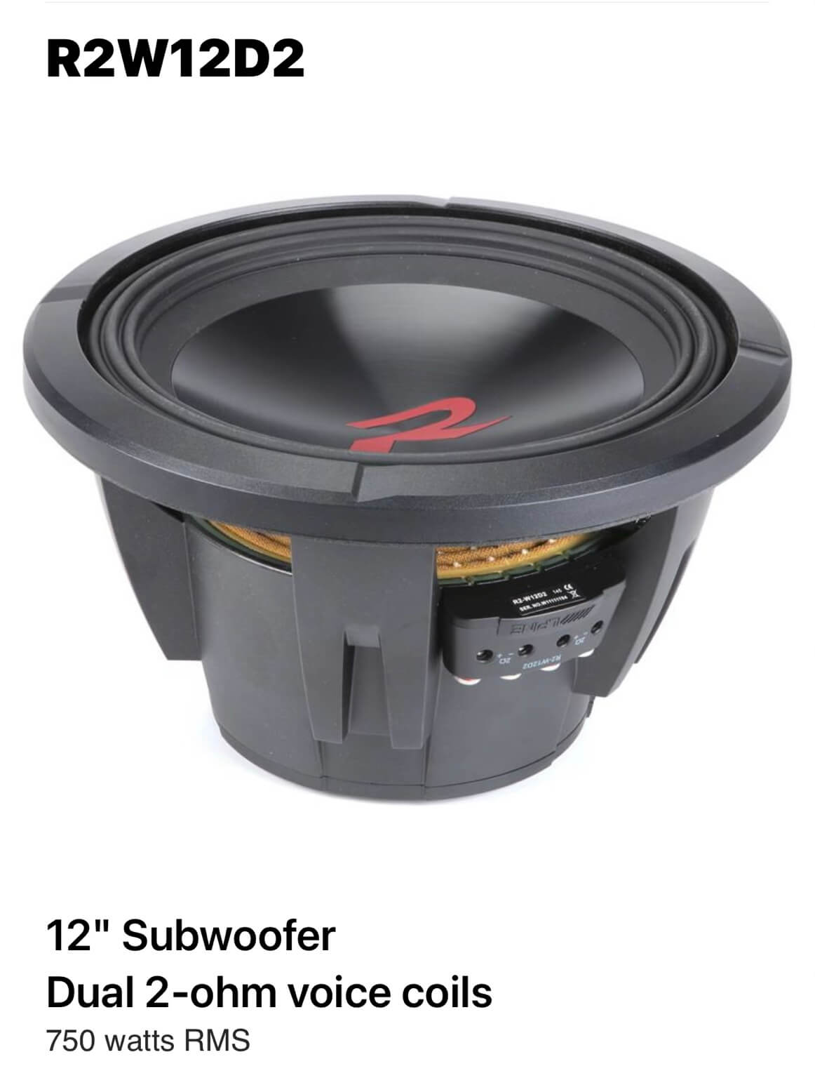 Alpine R2W12D2 12 inch subwoofer